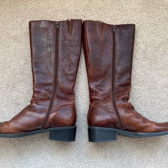 Brown leather riding boots size 8 - Picture 4 of 7